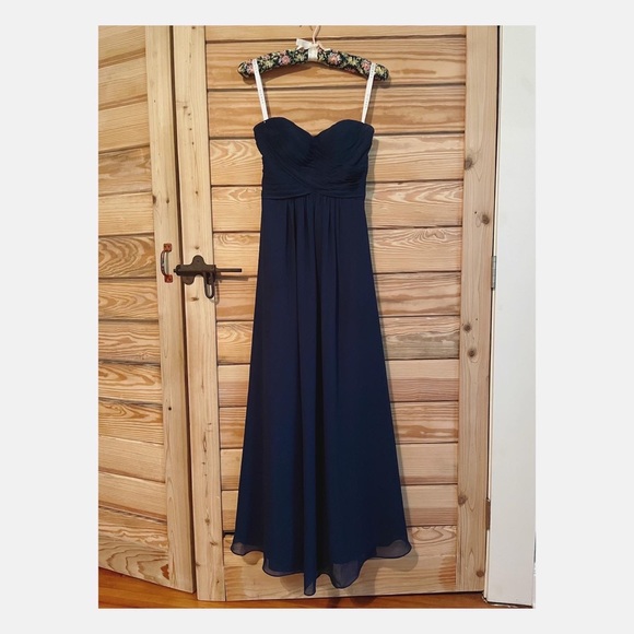 Azazie Yazmin Dark Navy bridesmaid dress - size 34 bust, 27.5 waist, 37.5 hips - Picture 3 of 12